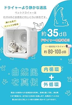 Amazon | VERILADY ペットドライヤー ペット乾燥機 ドライヤーハウス